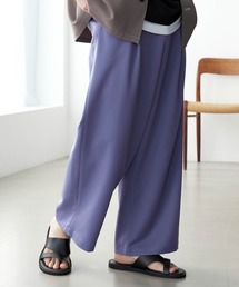 TRストレッチ タックワイドスラックスパンツ
