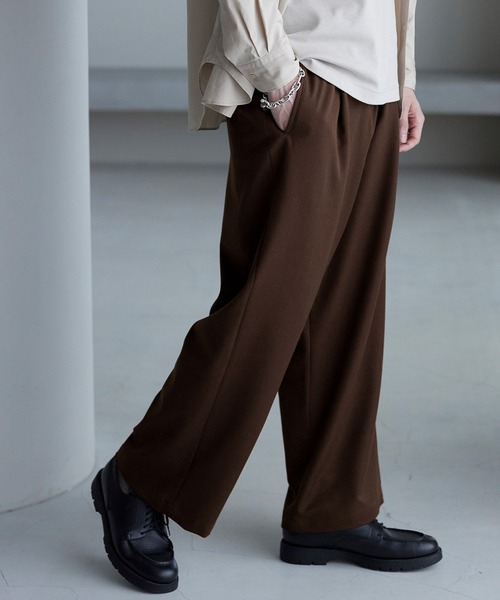 【セール】TRストレッチ タックワイドスラックスパンツ（スラックス）｜MONO-MART（モノマート）