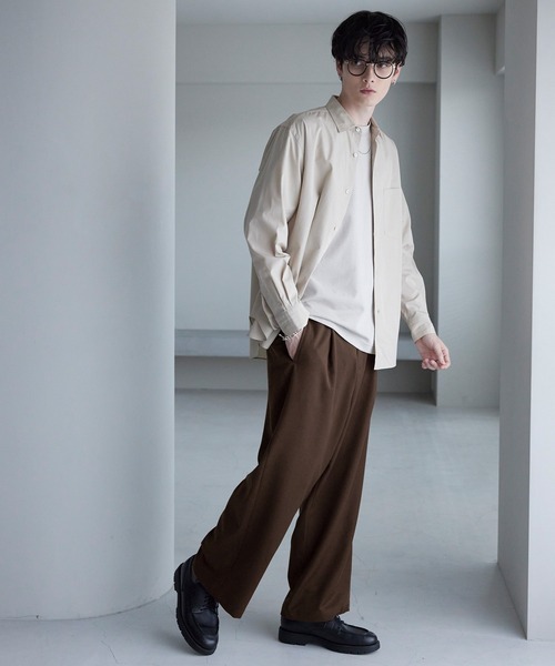 【セール】TRストレッチ タックワイドスラックスパンツ（スラックス）｜MONO-MART（モノマート）