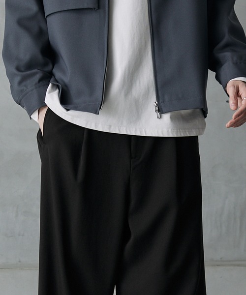 【セール】TRストレッチ タックワイドスラックスパンツ（スラックス）｜MONO-MART（モノマート）