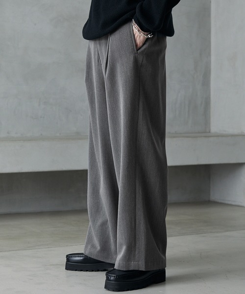 【セール】TRストレッチ タックワイドスラックスパンツ（スラックス）｜MONO-MART（モノマート）