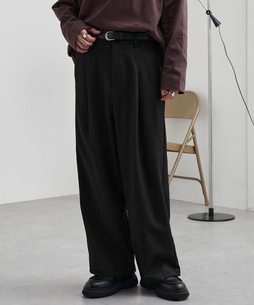 【セール】TRストレッチ タックワイドスラックスパンツ（スラックス）｜MONO-MART（モノマート）