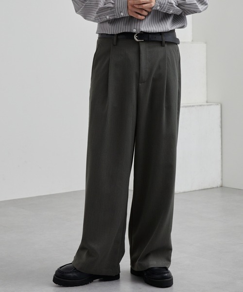 【セール】TRストレッチ タックワイドスラックスパンツ（スラックス）｜MONO-MART（モノマート）