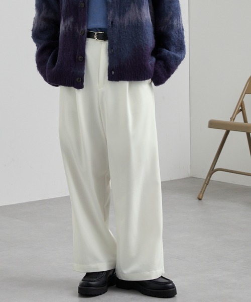 【セール】TRストレッチ タックワイドスラックスパンツ（スラックス）｜MONO-MART（モノマート）