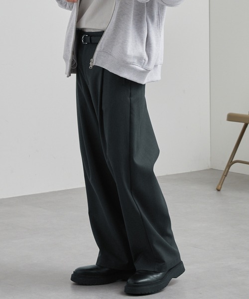 【セール】TRストレッチ タックワイドスラックスパンツ（スラックス）｜MONO-MART（モノマート）
