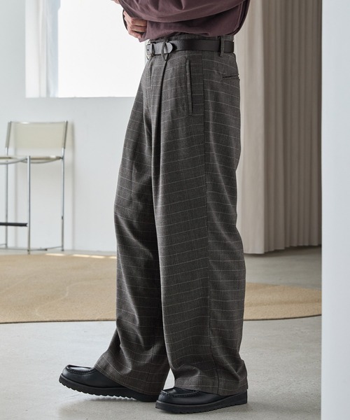 【セール】TRストレッチ タックワイドスラックスパンツ（スラックス）｜MONO-MART（モノマート）