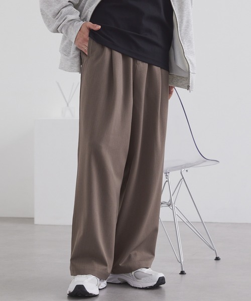 【セール】TRストレッチ タックワイドスラックスパンツ（スラックス）｜MONO-MART（モノマート）