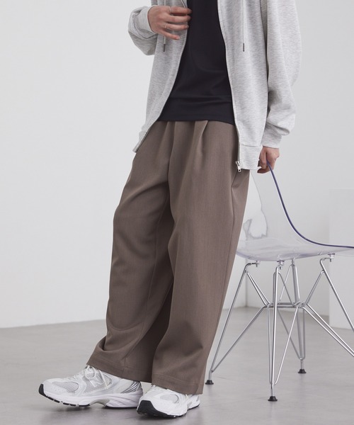 【セール】TRストレッチ タックワイドスラックスパンツ（スラックス）｜MONO-MART（モノマート）