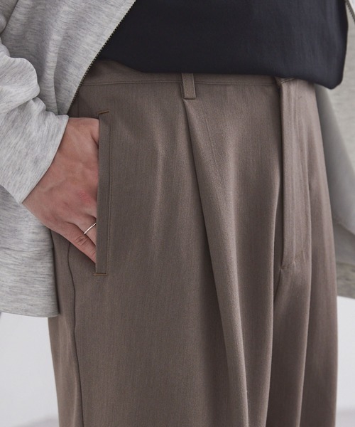 【セール】TRストレッチ タックワイドスラックスパンツ（スラックス）｜MONO-MART（モノマート）