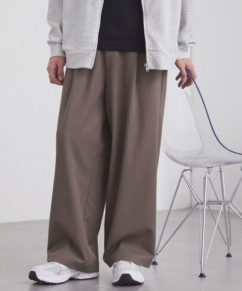 【セール】TRストレッチ タックワイドスラックスパンツ（スラックス）｜MONO-MART（モノマート）