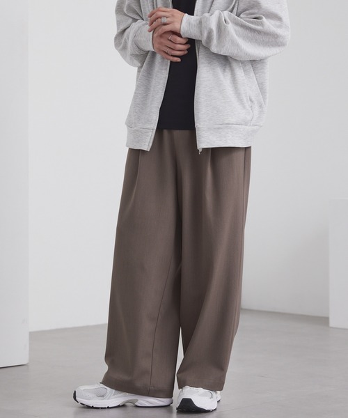 【セール】TRストレッチ タックワイドスラックスパンツ（スラックス）｜MONO-MART（モノマート）