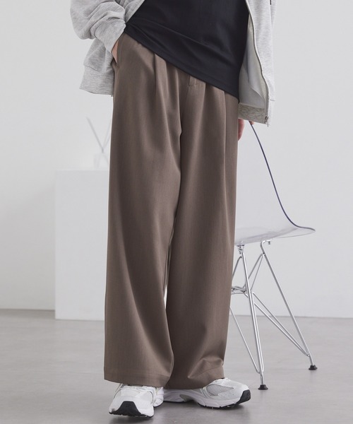【セール】TRストレッチ タックワイドスラックスパンツ（スラックス）｜MONO-MART（モノマート）