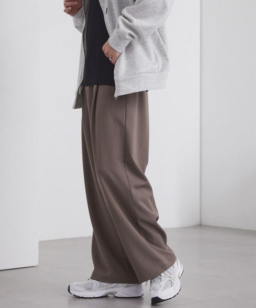 【セール】TRストレッチ タックワイドスラックスパンツ（スラックス）｜MONO-MART（モノマート）