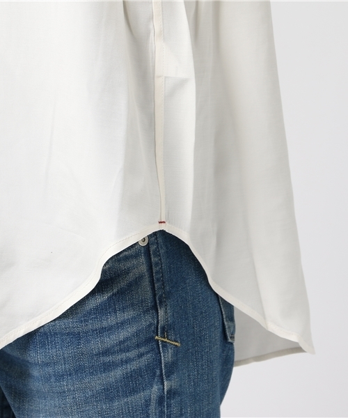 MOUSSY（マウジー）の「SIMPLE OVER SH（シャツ/ブラウス・レディース・イエロー/ネイビー/ライトピンク/オフホワイト・FREE）」の5枚目の写真