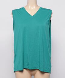 KOBE LETTUCE | [Vネック/Uネック]2type！タックデザインボックスタンクトップ/ノースリーブ/カットソー/レディーストップス[C2322]神戸レタス(タンクトップ)