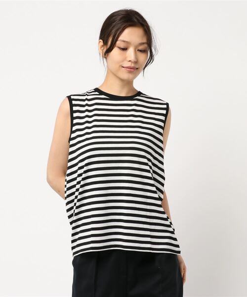 KOBE LETTUCE（コウベレタス）の「2typeノースリーブカットソー（タンクトップ・レディース・オフホワイト/ベージュ/ブラック/ネイビー/レッド/サックスブルー/カーキ/ブルー系その他/パープル系その他2/その他2/ブラック系その他/ベージュ系その他/グレー系その他/その他1/ホワイト系その他/グレー系その他2/パープル系その他/ベージュ系その他2/グリーン系その他/グリーン系その他2/ベージュ系その他3/グリーン系その他3/ピンク系その他2/ピンク系その他/レッド系その他/ブルー系その他2/ブラウン/ブラウン系その他/ホワイト系その他2/ホワイト系その他3/オレンジ系その他/オレンジ/マスタード/イエロー系その他/グリーン系その他4/グリーン系その他5/ブルー系その他3/ブルー/パープル系その他3/パープル/ベージュ系その他5/ベージュ系その他4/ブルー系/ブルー系1/グリーン系/グリーン系1・M/FREE/XL/L）」の4枚目の写真