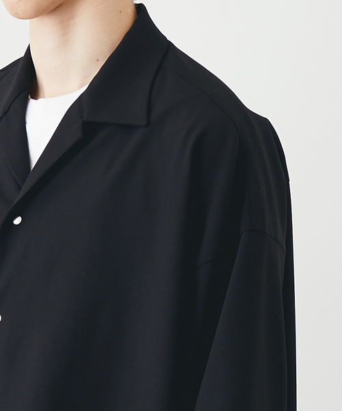 STUDIOUS（ステュディオス）の「マルチストレッチオープンカラーオーバーシャツ（シャツ/ブラウス・メンズ・ブラック/ワイン/キャメル・1/2）」の11枚目の写真