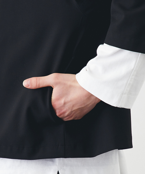 STUDIOUS（ステュディオス）の「マルチストレッチオープンカラーオーバーシャツ（シャツ/ブラウス・メンズ・ブラック/ワイン/キャメル・1/2）」の13枚目の写真