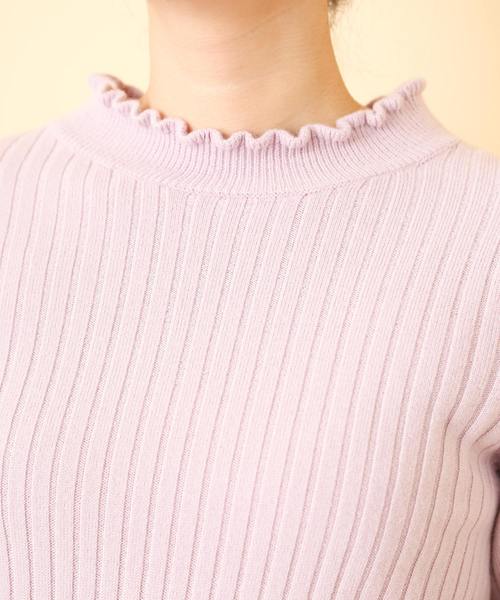 OLIVE des OLIVE(オリーブデオリーブ)の「プチハイネック リブプルオーバー(ニット/セーター・レディース・ブラック/オフホワイト/サックスブルー/ラベンダー/ピンク系その他・FREE)」の15枚目の写真