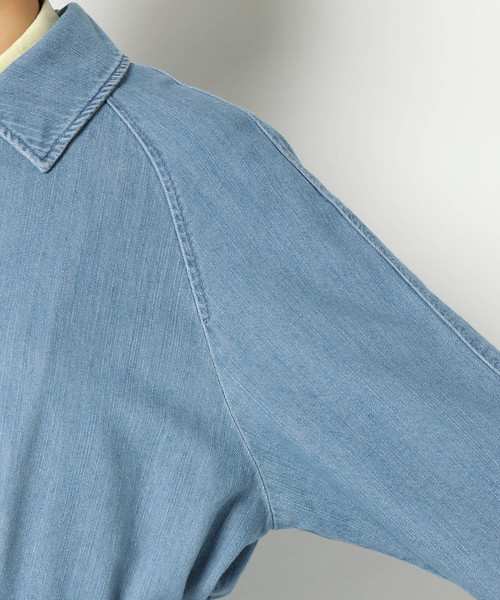 LBC（エルビーシー）の「デニムショップコート（トレンチコート・レディース・ブルー/ネイビー/ライトブルー・LARGE/MEDIUM/L/M）」の11枚目の写真