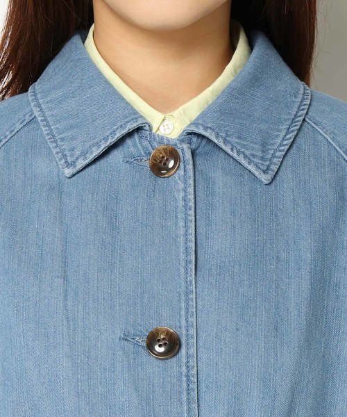 LBC（エルビーシー）の「デニムショップコート（トレンチコート・レディース・ブルー/ネイビー/ライトブルー・LARGE/MEDIUM/L/M）」の7枚目の写真