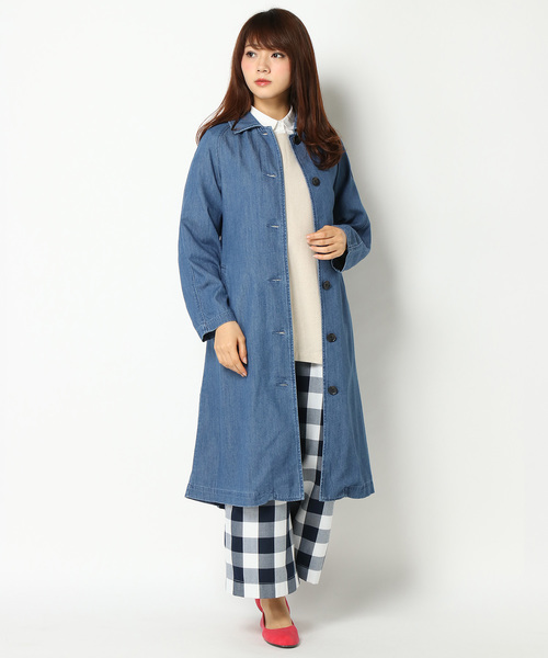 LBC（エルビーシー）の「デニムショップコート（トレンチコート・レディース・ブルー/ネイビー/ライトブルー・LARGE/MEDIUM/L/M）」の13枚目の写真