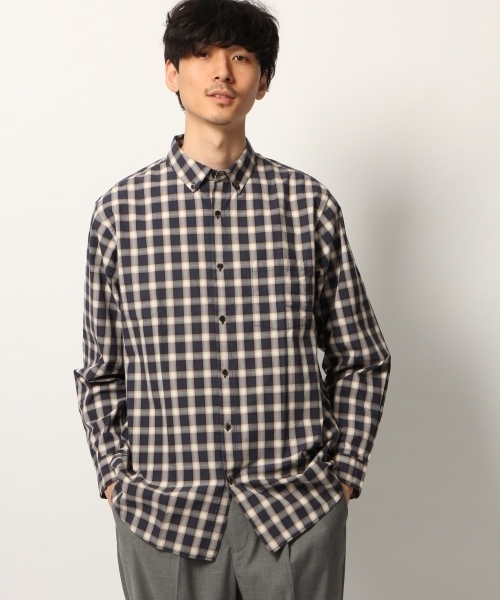 GLOBAL WORK(グローバルワーク)の「アソートチェックシャツ/777088(シャツ/ブラウス・メンズ・ネイビー/ブルー系その他/レッド系その他2・LARGE/X-LARGE/SMALL/MEDIUM)」の1枚目の写真