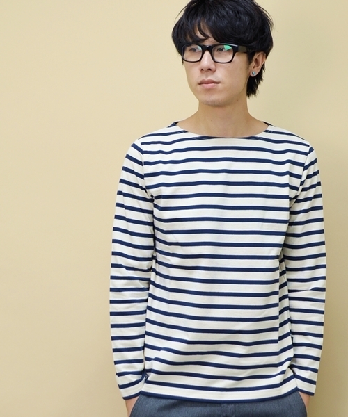 SHIPS JET BLUE(シップスジェットブルー)の「JB: トゥルニエ/ボーダーカットソー(Tシャツ/カットソー・メンズ・ブラック/オレンジ/グリーン/ネイビー・SMALL/MEDIUM/LARGE)」の3枚目の写真