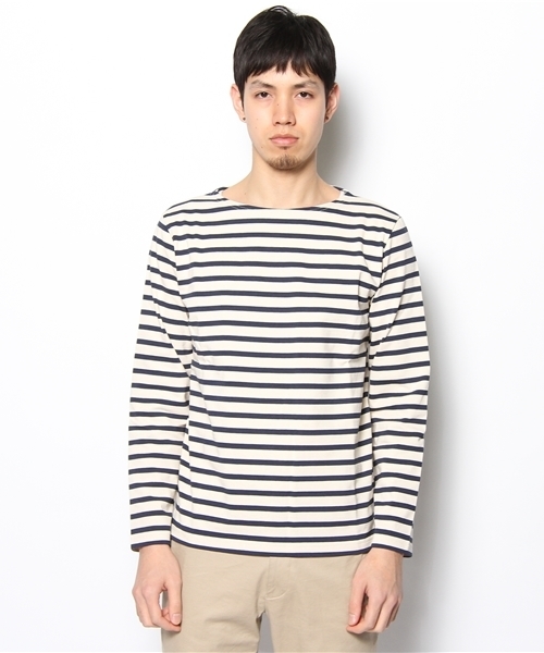 SHIPS JET BLUE(シップスジェットブルー)の「JB: トゥルニエ/ボーダーカットソー(Tシャツ/カットソー・メンズ・ブラック/オレンジ/グリーン/ネイビー・SMALL/MEDIUM/LARGE)」の5枚目の写真