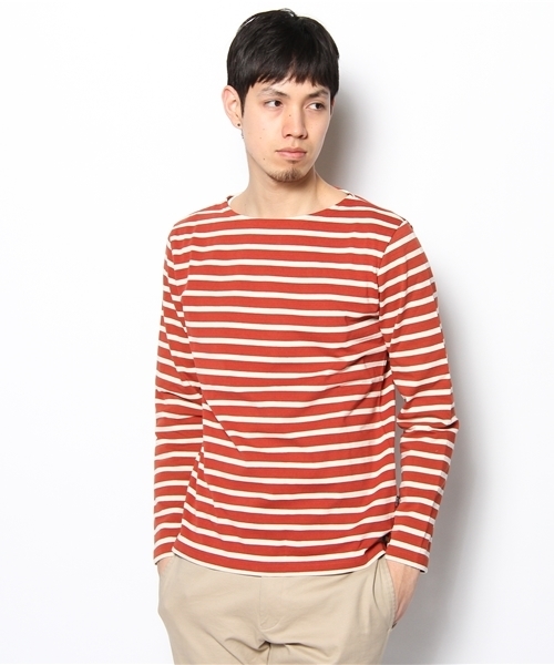 SHIPS JET BLUE(シップスジェットブルー)の「JB: トゥルニエ/ボーダーカットソー(Tシャツ/カットソー・メンズ・ブラック/オレンジ/グリーン/ネイビー・SMALL/MEDIUM/LARGE)」の14枚目の写真