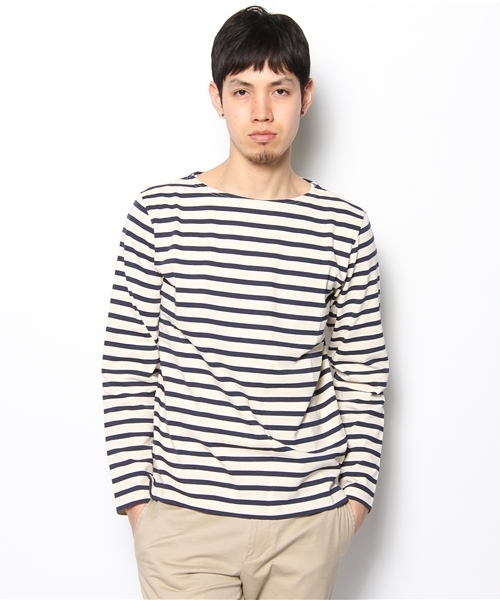 SHIPS JET BLUE(シップスジェットブルー)の「JB: トゥルニエ/ボーダーカットソー(Tシャツ/カットソー・メンズ・ブラック/オレンジ/グリーン/ネイビー・SMALL/MEDIUM/LARGE)」の13枚目の写真