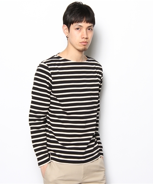 SHIPS JET BLUE(シップスジェットブルー)の「JB: トゥルニエ/ボーダーカットソー(Tシャツ/カットソー・メンズ・ブラック/オレンジ/グリーン/ネイビー・SMALL/MEDIUM/LARGE)」の11枚目の写真