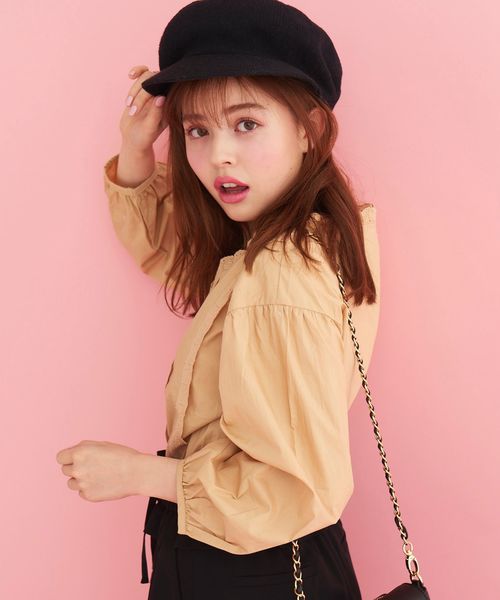 MAJESTIC LEGON(マジェスティックレゴン)の「スカラップレースブラウス(シャツ/ブラウス・レディース・オフホワイト/キャメル/ブラック・MEDIUM)」の7枚目の写真