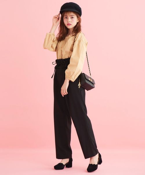 MAJESTIC LEGON(マジェスティックレゴン)の「スカラップレースブラウス(シャツ/ブラウス・レディース・オフホワイト/キャメル/ブラック・MEDIUM)」の9枚目の写真