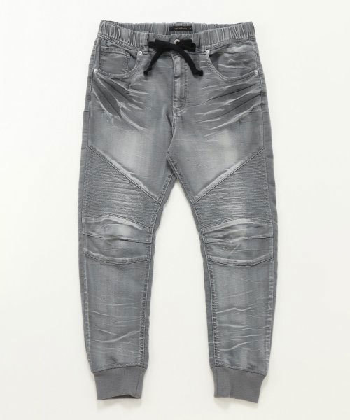 VENCEEXCHANGE（ヴァンスエクスチェンジ）の「ドビーデニムバイカーパンツ / デニム メンズ ジーンズ ジョガーパンツ（その他パンツ・メンズ・グレー/ブルー/ネイビー/ブラック・S/M/L）」の3枚目の写真