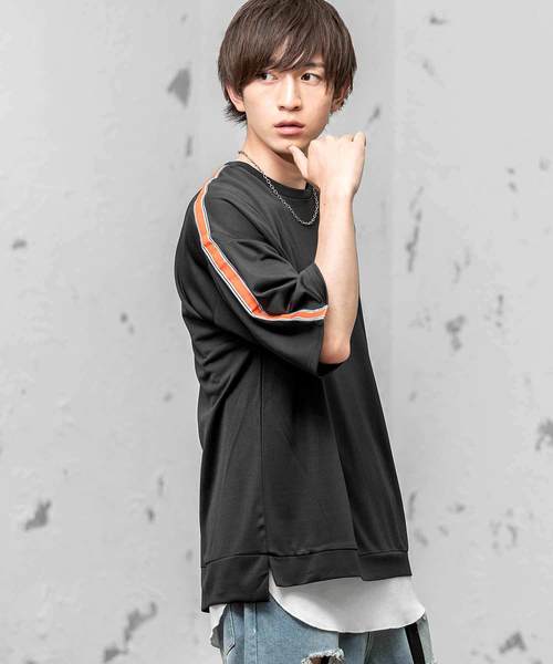 MinoriTY(マイノリティ)の「ビッグシルエット Tシャツ ワッフル素材 5分袖オーバーサイズT(Tシャツ/カットソー・メンズ・ホワイト/ホワイト×イエロー/ミント/グレー系その他/ピンク/ブルー/ブラック系その他2/ホワイト系その他/ブラック×レッド/グレー/ワイン/パープル/ブラック/ライトグリーン/テラコッタ/ブラック系その他/ホワイト系その他2・M/L)」の6枚目の写真