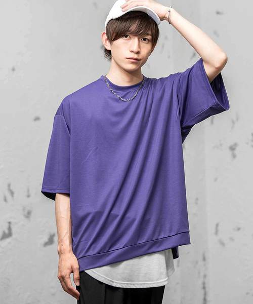 MinoriTY(マイノリティ)の「ビッグシルエット Tシャツ ワッフル素材 5分袖オーバーサイズT(Tシャツ/カットソー・メンズ・ホワイト/ホワイト×イエロー/ミント/グレー系その他/ピンク/ブルー/ブラック系その他2/ホワイト系その他/ブラック×レッド/グレー/ワイン/パープル/ブラック/ライトグリーン/テラコッタ/ブラック系その他/ホワイト系その他2・M/L)」の15枚目の写真