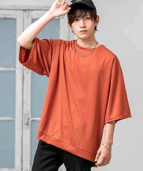 MinoriTY(マイノリティ)の「ビッグシルエット Tシャツ ワッフル素材 5分袖オーバーサイズT(Tシャツ/カットソー・メンズ・ホワイト/ホワイト×イエロー/ミント/グレー系その他/ピンク/ブルー/ブラック系その他2/ホワイト系その他/ブラック×レッド/グレー/ワイン/パープル/ブラック/ライトグリーン/テラコッタ/ブラック系その他/ホワイト系その他2・M/L)」の11枚目の写真