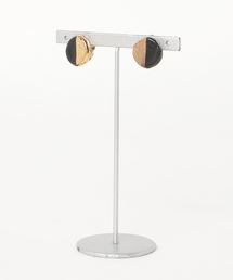 【irodori】ラウンド金彩earring（黒)