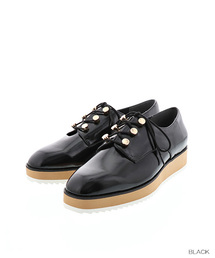 RANDA | CAMILLE BIS RANDA/スクエアトゥレースアップ厚底シューズ(ドレスシューズ)