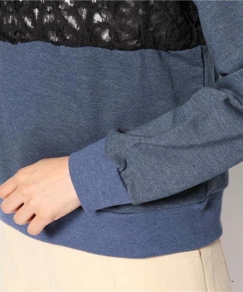 ROSE BUD（ローズバッド）の「【Lips掲載】LCTT-13239 3D LACE BLOCKING P/O（Tシャツ/カットソー・レディース・ネイビー/イエロー/ブラック・ONE SIZE）」の8枚目の写真