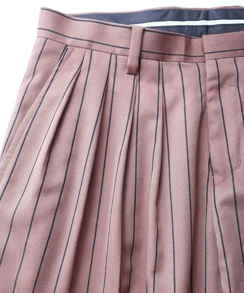 SHAREEF（シャリーフ）の「STRIPE WIDE TAPERED PANTS（その他パンツ・メンズ・モカ/グレー・1/3/2）」の9枚目の写真