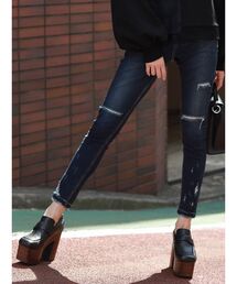 EMODA（エモダ）の「セミクラッシュジャストウエストパギンス（デニムパンツ）」