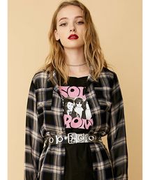 jouetie | ラグランメッシュロックT/バンドTシャツ(Tシャツ/カットソー)