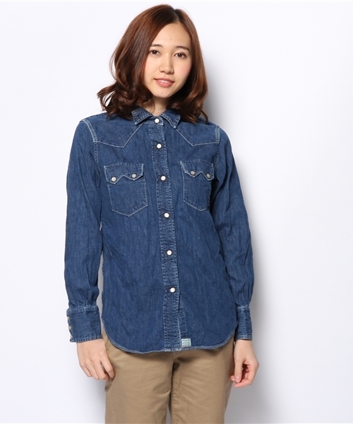 BEAMS BOY（ビームスボーイ）の「orslow / Western Shirts（シャツ/ブラウス・レディース・インディゴブルー・ONE SIZE）」の2枚目の写真