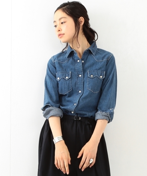 BEAMS BOY（ビームスボーイ）の「orslow / Western Shirts（シャツ/ブラウス・レディース・インディゴブルー・ONE SIZE）」の3枚目の写真