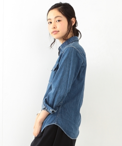 BEAMS BOY（ビームスボーイ）の「orslow / Western Shirts（シャツ/ブラウス・レディース・インディゴブルー・ONE SIZE）」の4枚目の写真