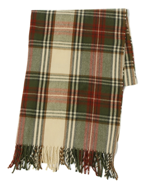 WEGO（ウィゴー）の「WEGO/大判チェックストール（ストール/ショール・レディース・レッド/ベージュ・FREE）」の2枚目の写真