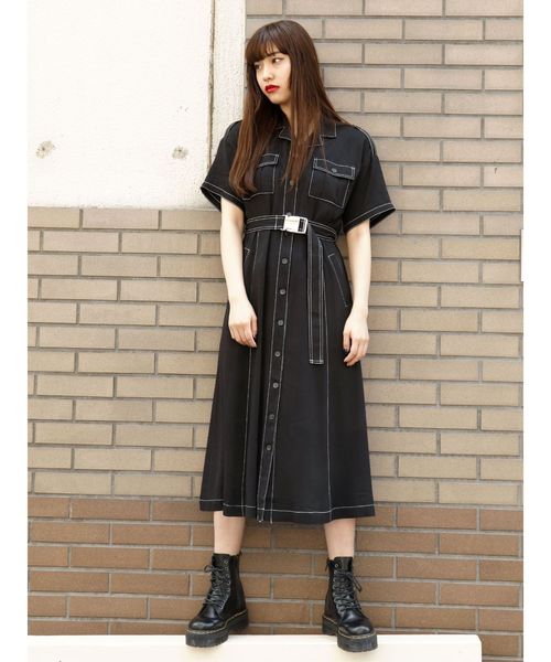 jouetie（ジュエティ）の「ミリタリー2WAYワンピース（ワンピース・レディース・ブラック/ベージュ/カーキ・MEDIUM）」の2枚目の写真