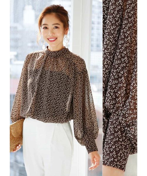 Style Deli スタイルデリ の Made In Japan クローバー柄シフォンブラウス シャツ ブラウス Wear